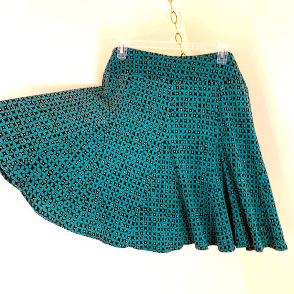 XL Skirt Full Teal & Brown